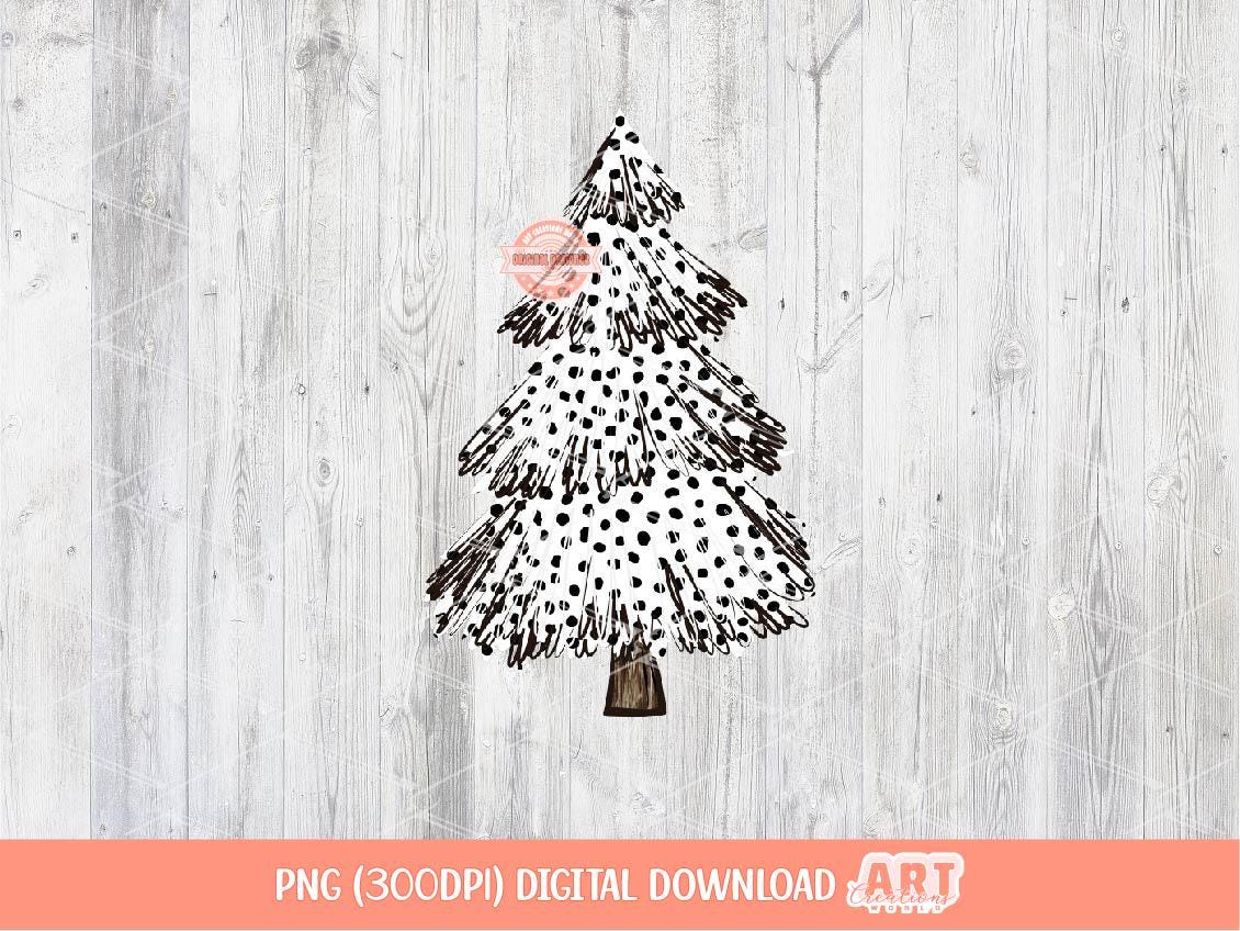 Dalmatian Christmas Tree PNG Clipart (Digital Download)