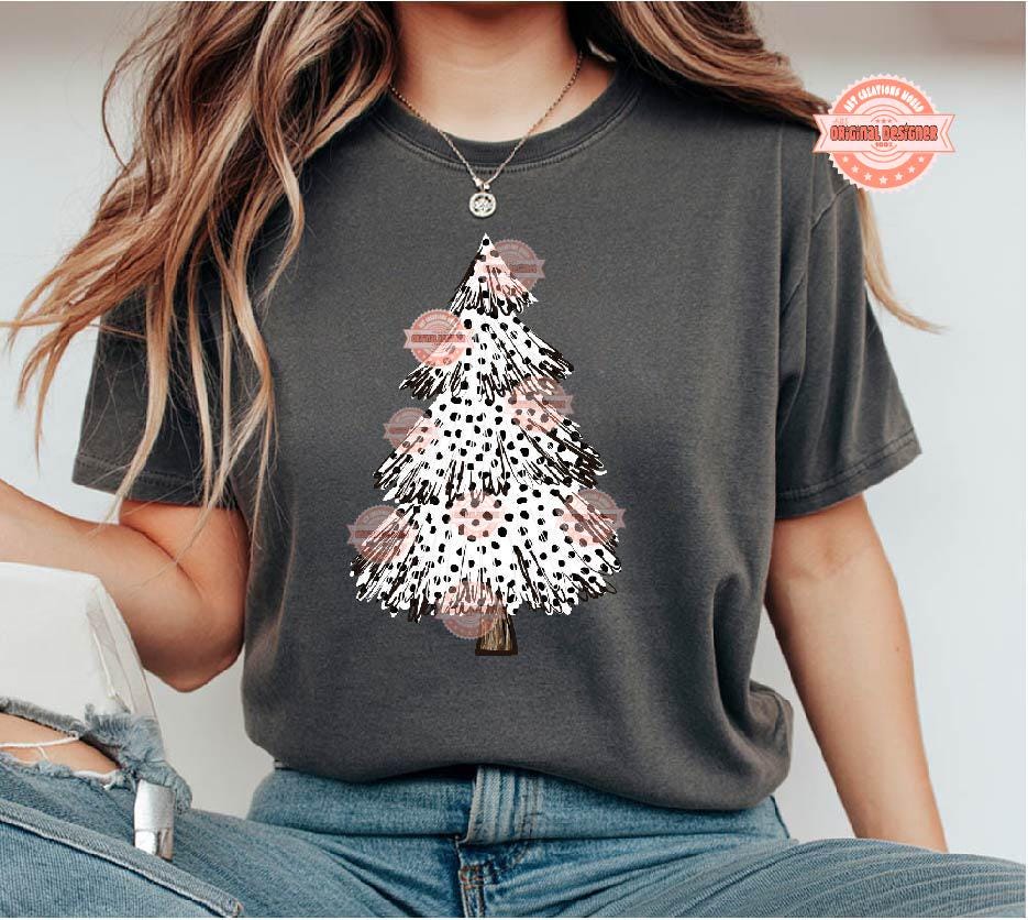 Dalmatian Christmas Tree PNG Clipart (Digital Download)