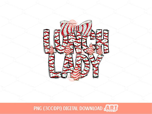 Lunch Lady Christmas Tree Cake PNG, Coquette Sublimation Holiday School Cook Shirt Design Download