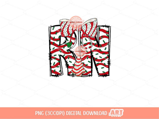 RN Christmas Tree Cake PNG, Coquette Stethoscope bow Sublimation Nurse Shirt Design Digital Download