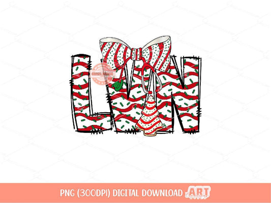LVN Christmas Tree Cake PNG, Coquette Stethoscope bow Sublimation Healthcare Shirt Design Digital Download