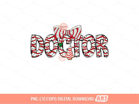 Doctor Christmas Tree Cake PNG, Coquette Stethoscope bow Sublimation Medical Shirt Design Digital Download