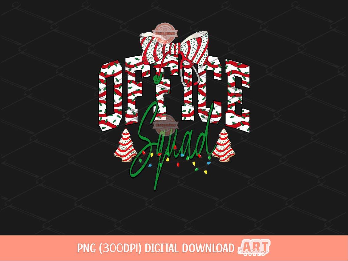 Office Squad Christmas Tree Cake PNG, Coquette Medical Crew Sublimation Shirt Design Download