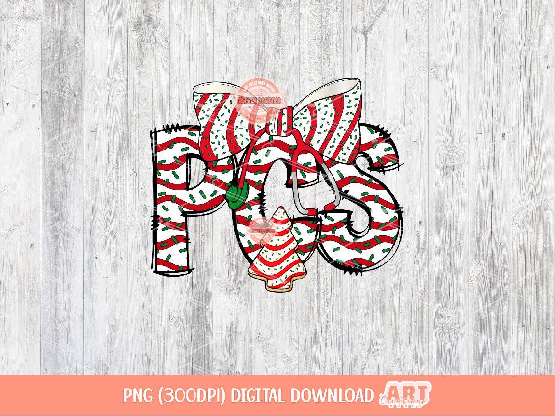 PCS Christmas Tree Cake PNG, Coquette Stethoscope bow Sublimation Healthcare Shirt Design Digital Download