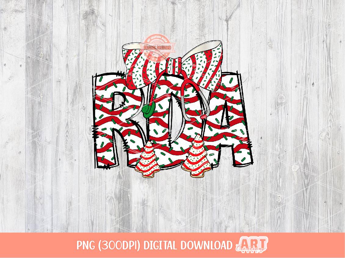 RDA Christmas Tree Cake PNG, Coquette bow Sublimation Dental Assistant Shirt Design Digital Download