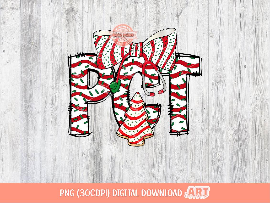 PCT Christmas Tree Cake PNG, Coquette Stethoscope bow Sublimation Healthcare Shirt Design Digital Download