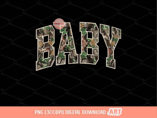 Baby Forest Camo PNG, Realistic Camouflage Sublimation Baby Shirt Design (Digital Download)