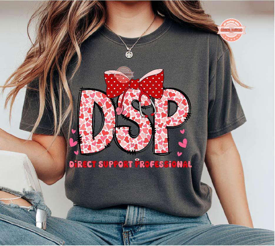 DSP Valentine PNG, Coquette Direct Support Professional Sublimation Shirt Design Digital Download