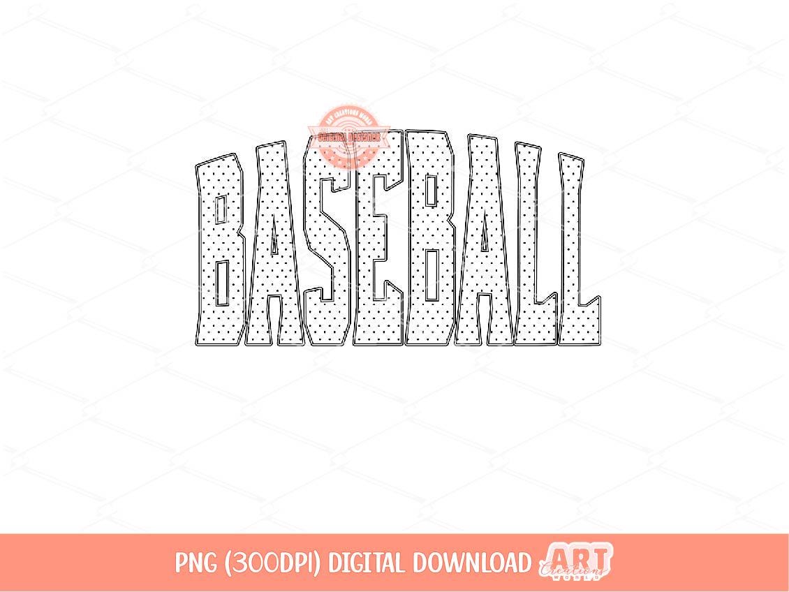 Baseball Polka Dot PNG, Trendy Baseball Mama Sublimation Shirt Design (Digital Download