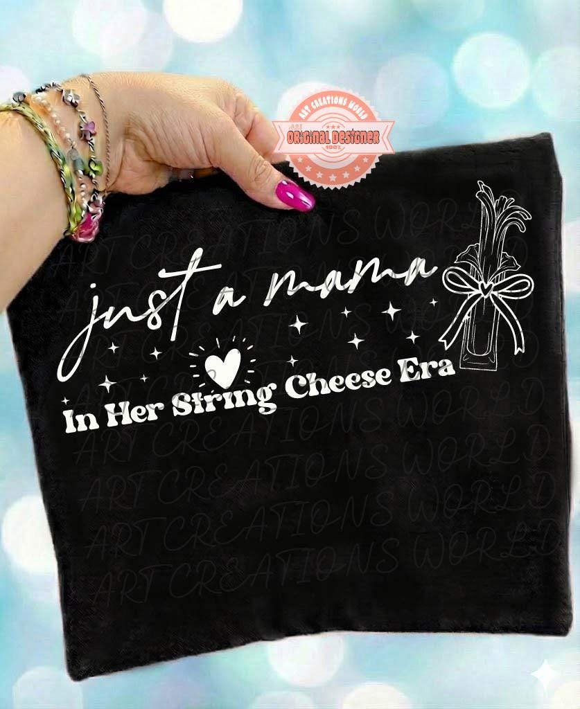 Mama String Cheese Era PNG, Coquette Mom Life Shirt Design (Digital Download)