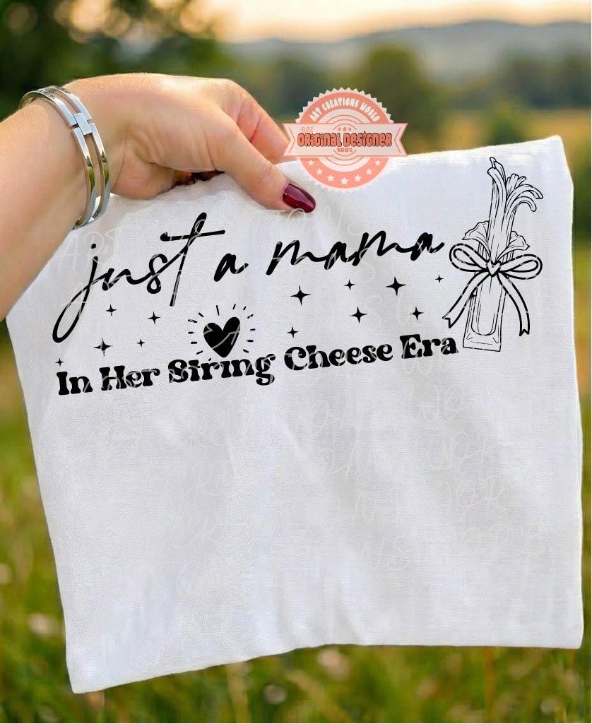 Mama String Cheese Era PNG, Coquette Mom Life Shirt Design (Digital Download)