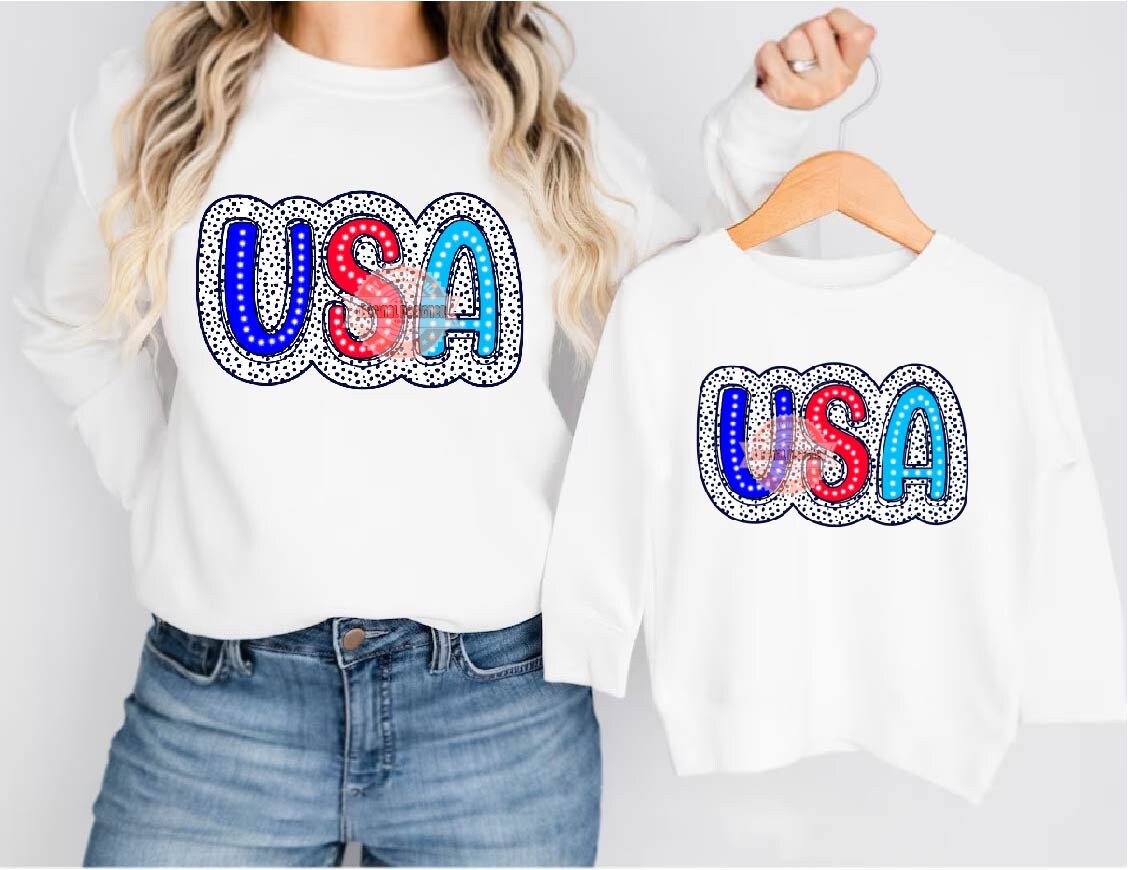 Bright Dalmatian USA PNG, 4th of July Patriotic Sublimation Shirt Design (Digital Download)