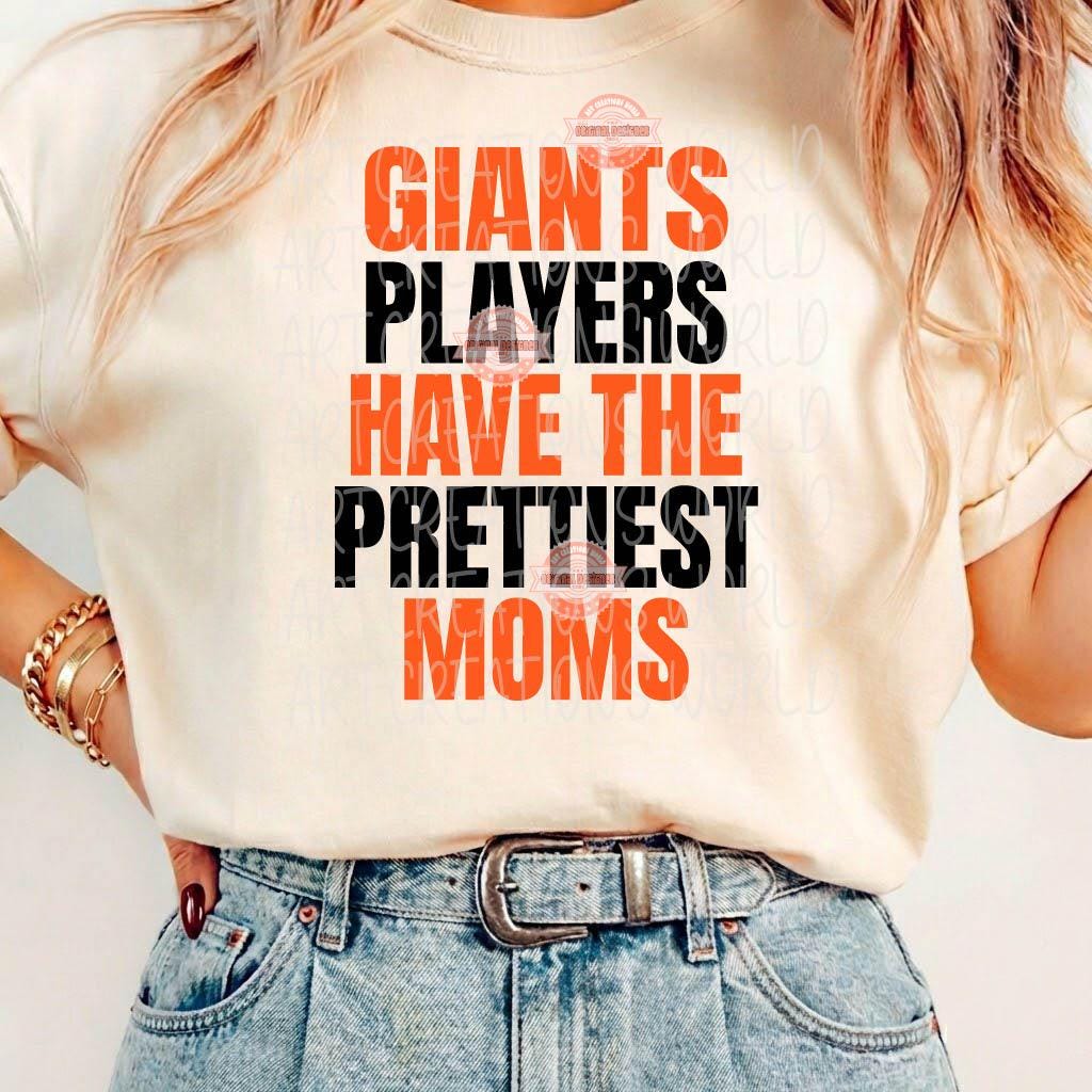 Giants Mom SVG & PNG, Baseball Football Prettiest Moms Sublimation Shirt Design
