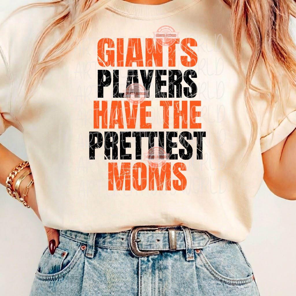 Giants Mom SVG & PNG, Baseball Football Prettiest Moms Sublimation Shirt Design