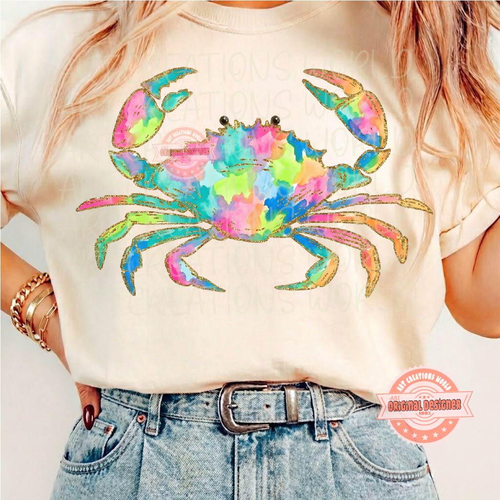 Preppy Summer PNG Bundle, Colorful Coastal Sublimation Designs, Trendy Crab, Starfish, Lobster, Seashell