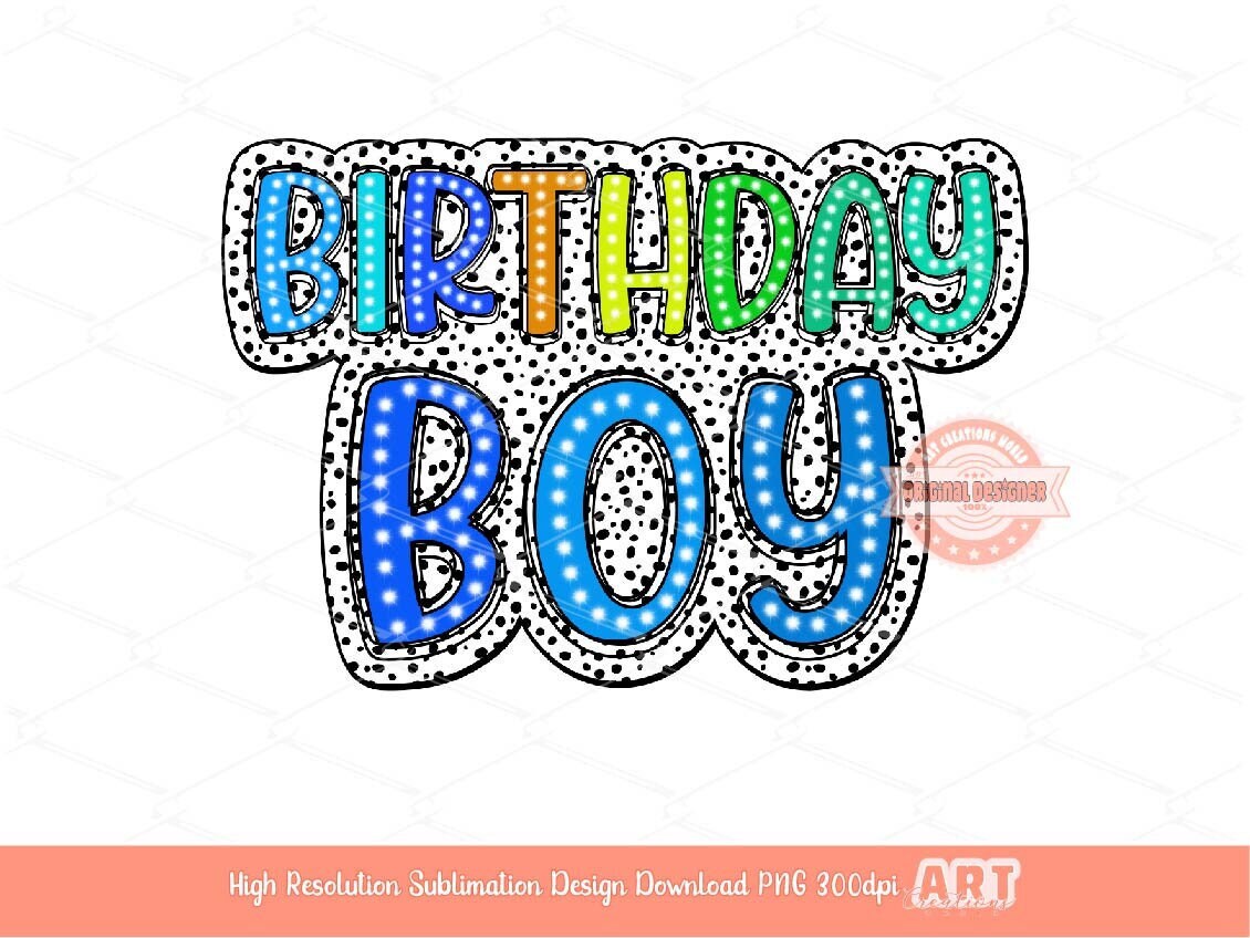 Birthday Boy Dalmatian PNG, Boys Sublimation Shirt Design