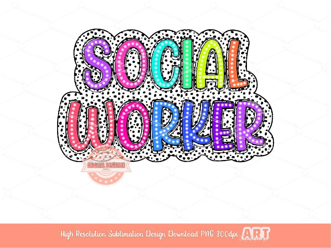 Social Worker Dalmatian PNG, Colorful Occupation Sublimation Shirt Design